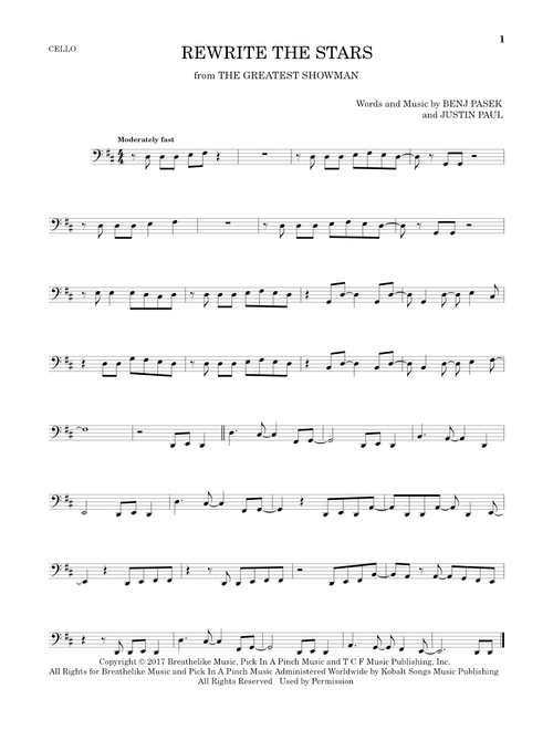 Rewrite The Stars (from The Greatest Showman) - Zac Efron & Zendaya (Cello Solo)