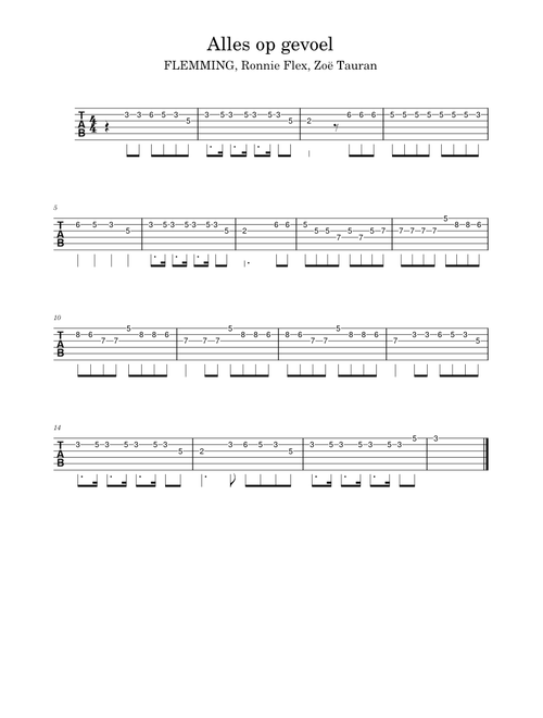 Alles Op Gevoel – FLEMMING (gitaar)