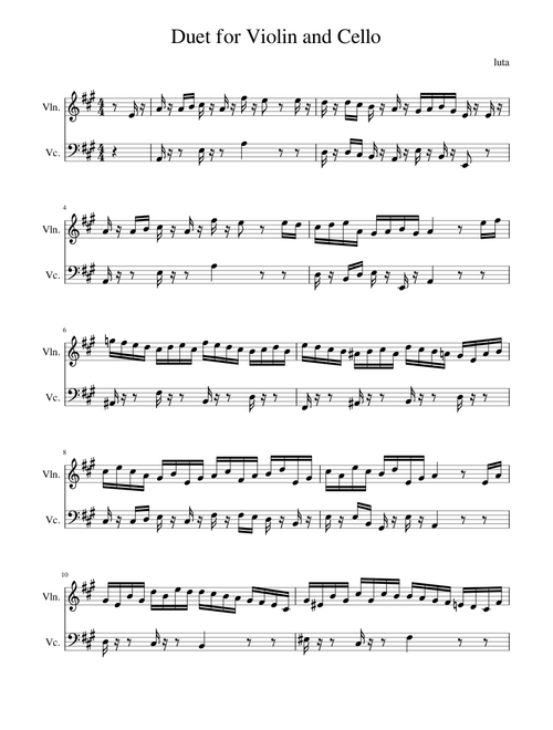 Duet For Violin And Cello