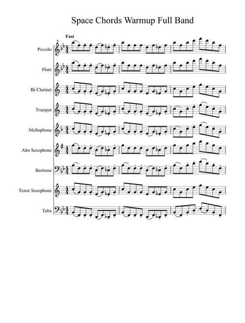 Space Chords Warmup Full Band