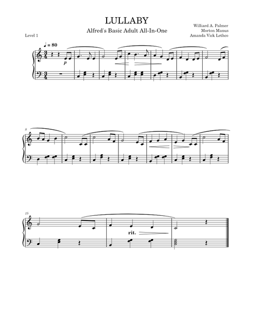 Lullabye – Johannes Brahms