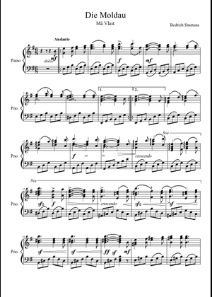 吹奏楽楽譜 THE MOLDAU The Moldau Sheet Music for Piano (Solo