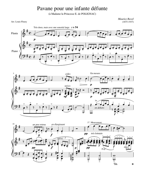 Pavane pour une infante défunte - Ravel (Recorder)