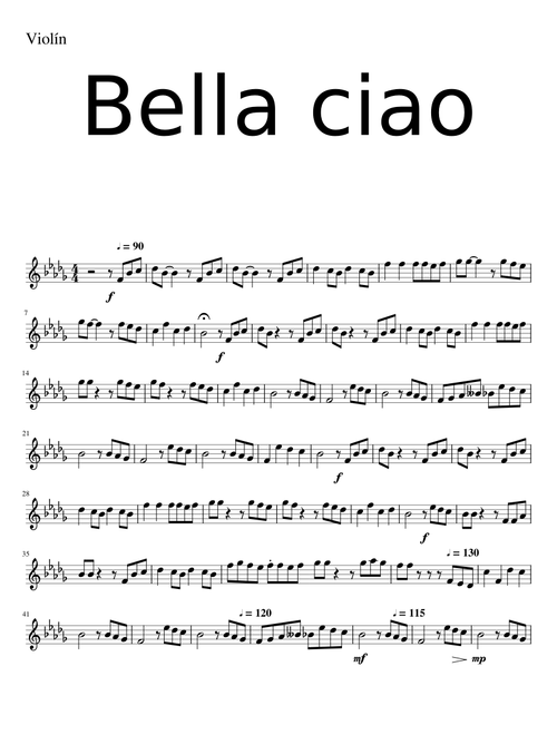 Bella ciao Violin