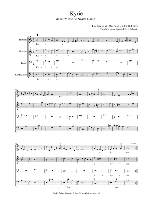 Machaut - Messe de Nostre Dame - Kyrie