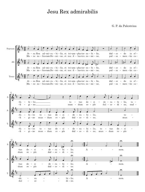 Jesu Rex admirabilis - G P da Palestrina (1525-1594)