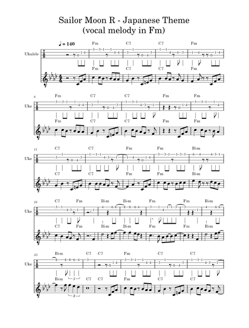 Sailor Moon theme song (Moonlight Densetsu) – Misc Cartoons