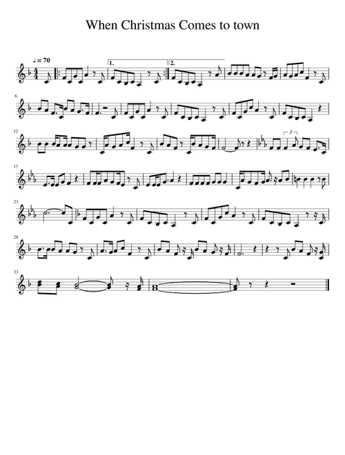 When Christmas Comes To Town - From The Polar Express - Trumpet