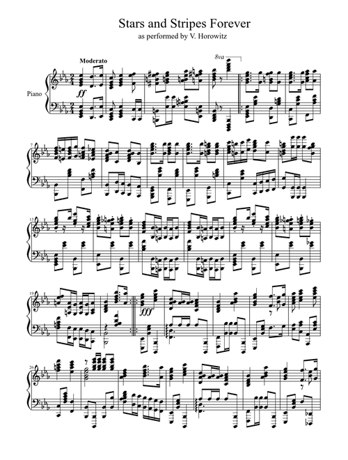 Stars and Stripes forever Sousa/Horowitz