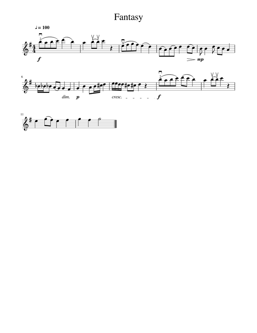 Fantasy – Richard Thompson Fantasy Sheet music for Violin (String