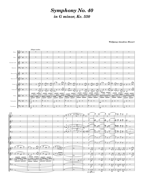 Symphony No.40 in G minor, K.550 – Wolfgang Amadeus Mozart