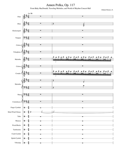 Annen-Polka, Op.117 – Johann Strauss Jr. Annen Polka, Op. 117 - Baby MacDonald