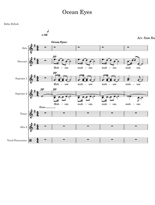 Ocean Eyes-Billie Eillish DSSAAT (PB)