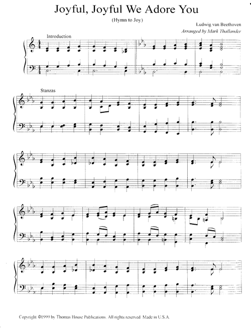 Joyful, Joyful, We Adore Thee (Arr. Mark Thallander) - Ludwig Van Beethoven (Organ)