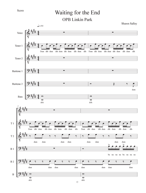 Waiting For The End (Arr. Shawn Salley) - Linkin Park (Vocal Solo)