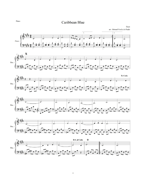 Caribbean Blue (Arr. Betsuel Uesile Prado) - Enya (Piano Solo)