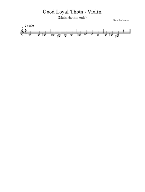 Good Loyal Thots – Odetari Good Loyal Thots - Violin (Main rhythm only)