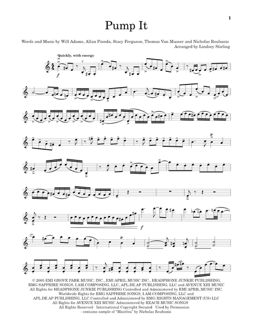 Pump It (Arr. Lindsey Stirling) - The Black Eyed Peas (Violin Solo)