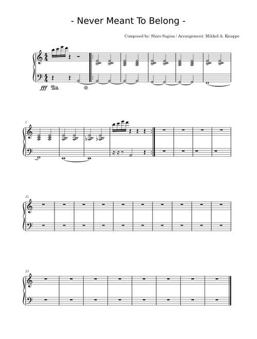 Never Meant To Belong – Unknown author