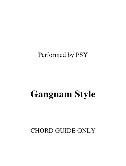 Gangnam Style (Arr. RWM) - PSY (Lead Sheet - Fake Book)