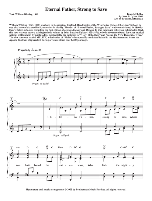 Eternal Father, Strong to Save (Arr. Lyndell Leatherman) - The US Navy Band Sea Chanters (Piano-Vocal-Guitar (Piano Accompaniment))