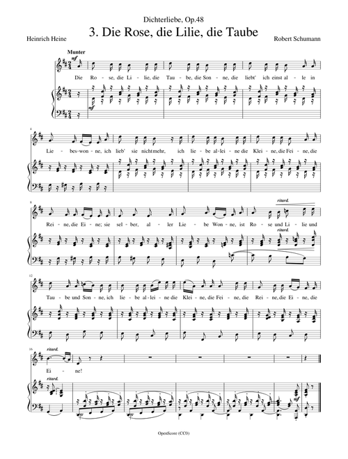 Schumann, Robert - Dichterliebe, Op.48 No.3 - Die Rose, die Lilie, die Taube