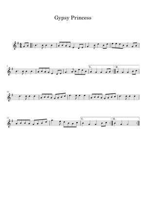 Gypsy Princess Sheet Music for Piano (Solo) easy | MuseScore.com