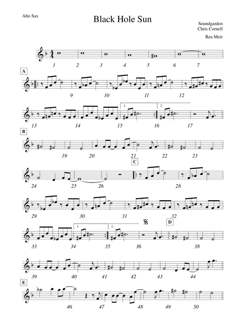 Black Hole Sun (Arr. Rea Meir) - Soundgarden (Woodwind Ensemble)