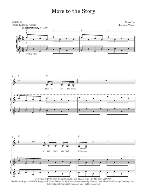 More To The Story - Shrek The Musical (Piano-Vocal-Guitar)
