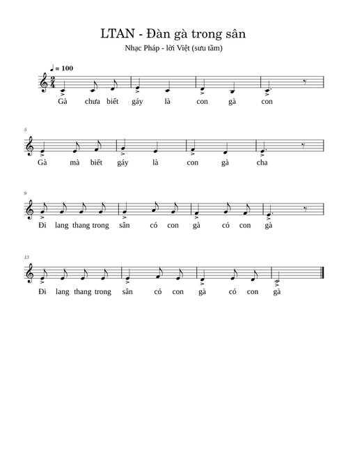 Lớp 5 - LTAN - Đàn gà trong sân