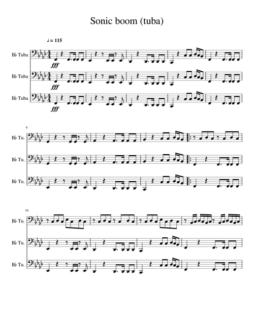 Sonic Boom (3 Part Tuba)