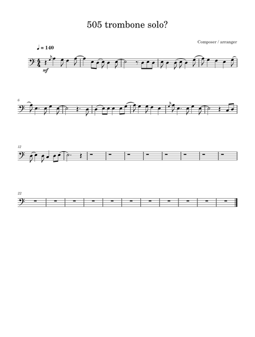 505 – Trombone solo