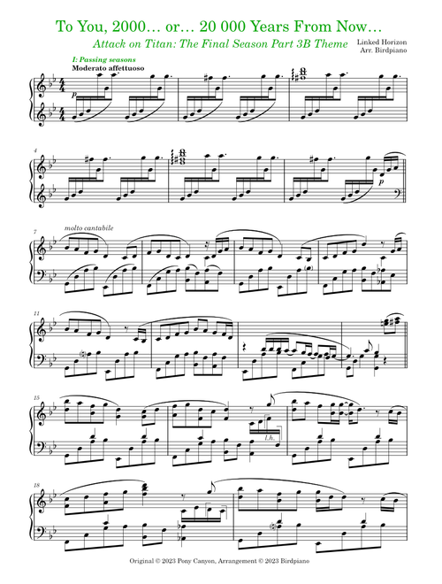 Attack on Titan sheet music by Markencrafter64 | Play, print, and