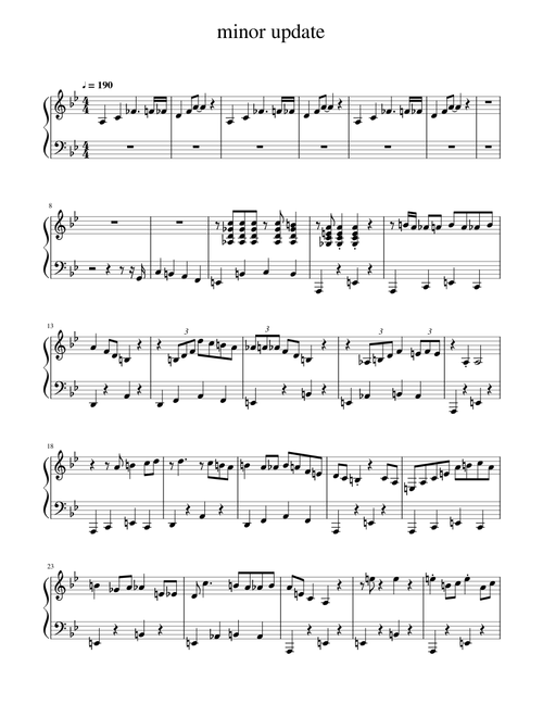 minor swing full version piano