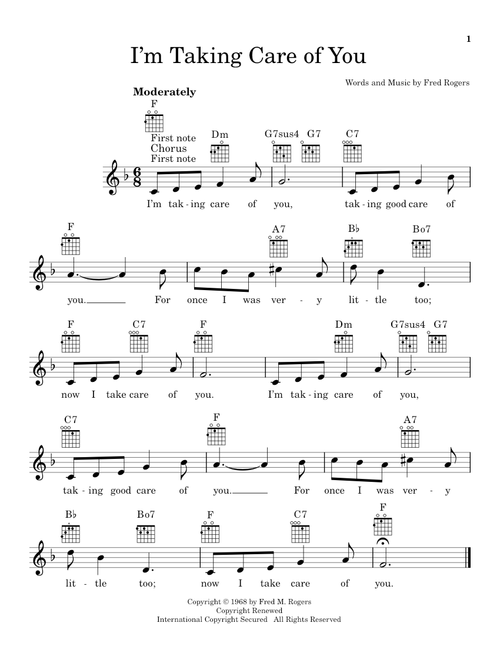 I'm Taking Care Of You (from Mister Rogers' Neighborhood) - Fred Rogers (Ukulele)