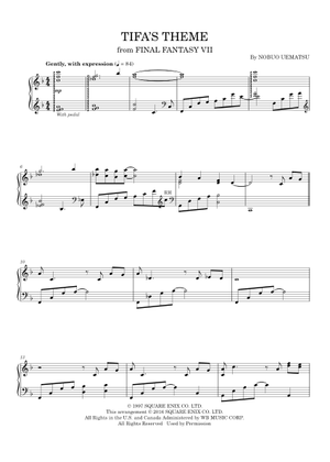 Final Fantasy 7 Remake Sheet Music for Piano, Flute, Violin, Viola