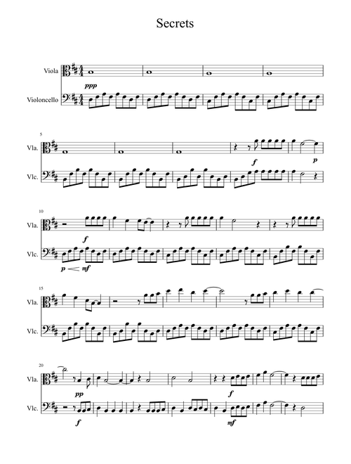 Secrets - Viola/Cello
