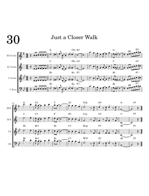 LEADSHEET Just a Closer Walk With Thee
