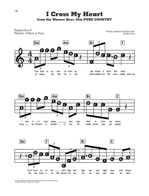 I Cross My Heart - George Strait (E-Z Play Today)