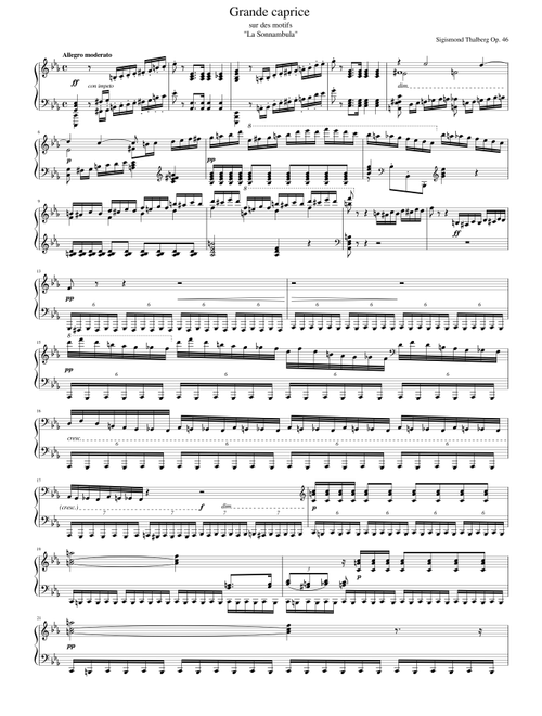 Grand Caprice sur des motifs de l’Opéra 'la Sonnambula' Op. 46 (Sigismund Thalberg)