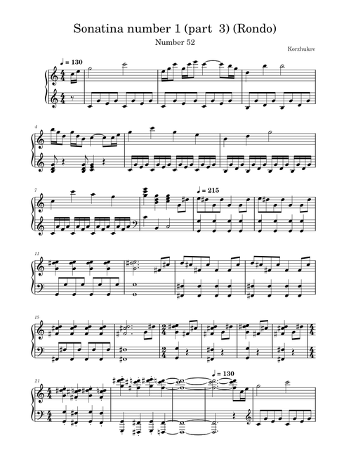 Sonatina number 1 (part 3) (Rondo) - Korzhukov
