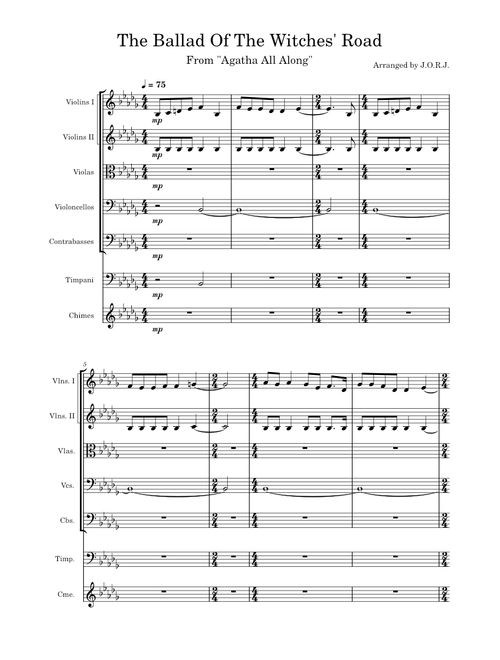The Ballad Of The Witches' Road String Ensemble - Arranged by J.O.R.J.