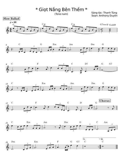 Giọt Nắng Bên Thềm - Thanh Tùng
