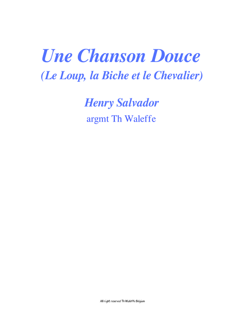 une chanson douce