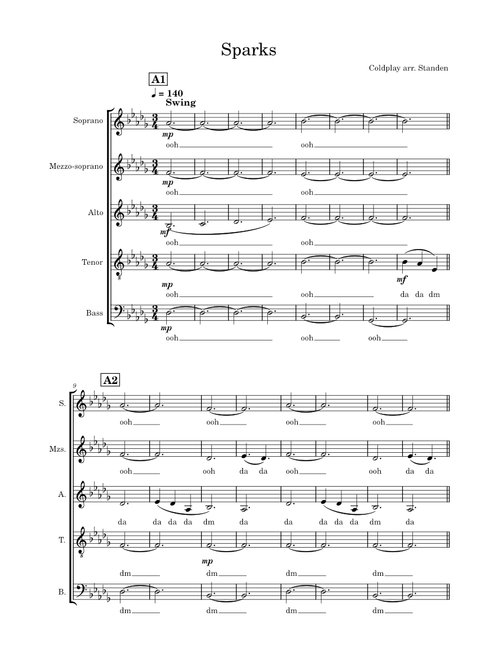 Sparks (Coldplay arr. Standen) A Capella