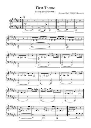 First Theme – NoLongerNull Sheet Music for Piano (Solo) | MuseScore.com