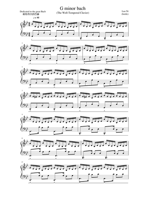G Minor Bach (Original)