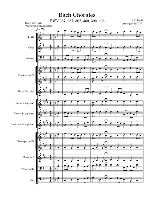 Chorales – Johann Sebastian Bach (for Concert Band)