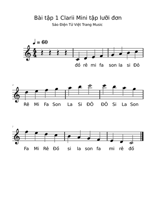 Bài 1 Tập Lưỡi Đơn Sáo Điện Tử Việt Trang Music