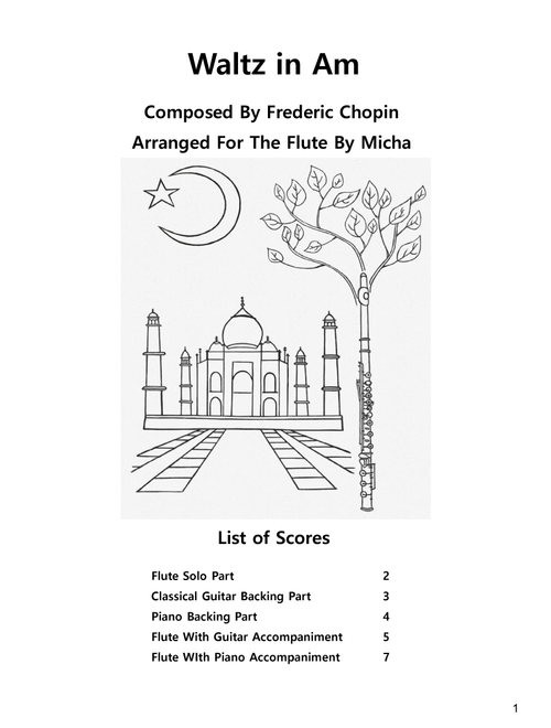 Waltz in Am by Chopin for Flute with Guitar or Piano (Arr. Micha) - Frederic Chopin (Flute Solo)